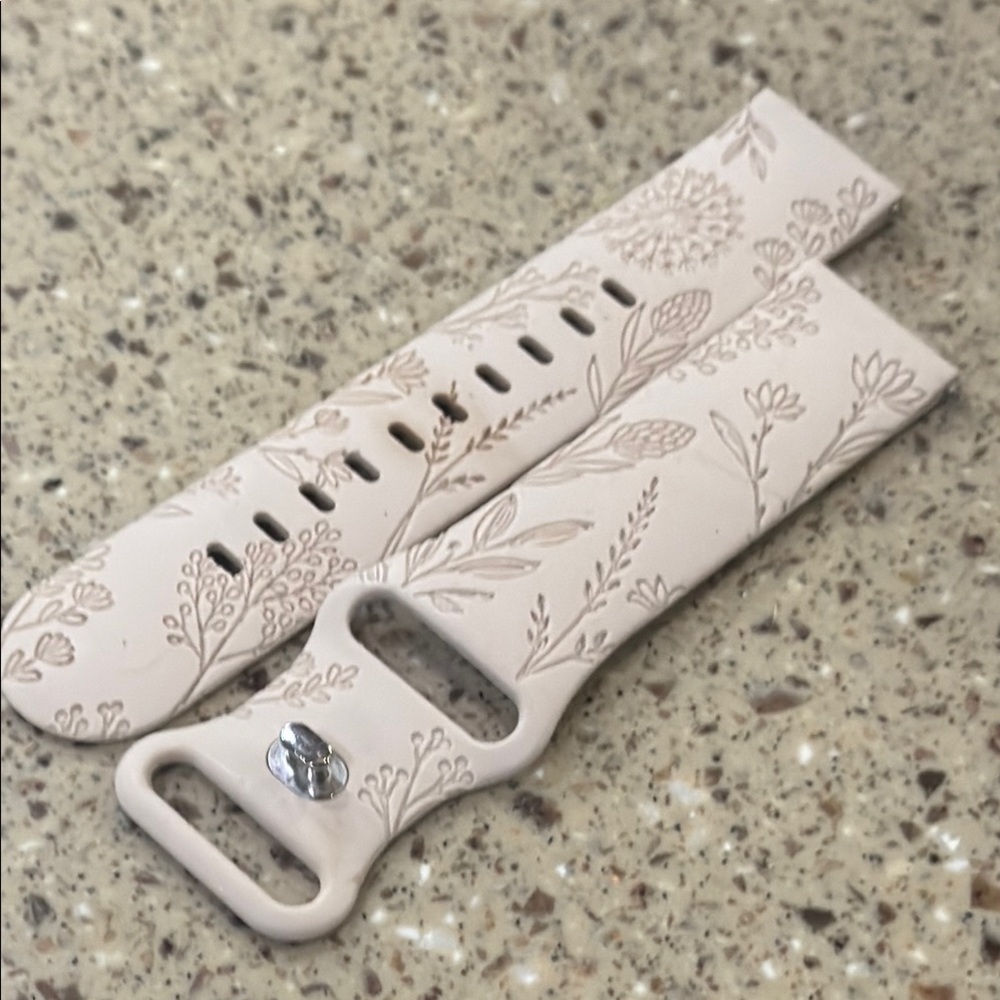 Floral Beige Smartwatch Band - Picture 2 of 4
